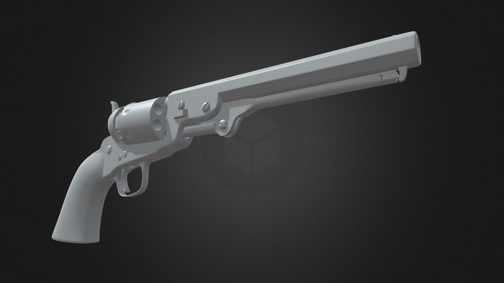 Colt Navy 1851 (high-poly) 3D Model