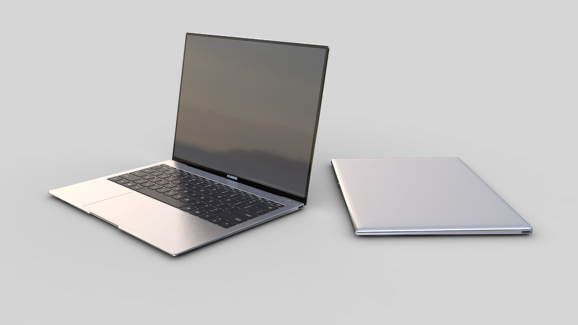 3D model Huawei MateBook X Pro 3D - This is a 3D model of the Huawei MateBook X Pro 3D. The 3D model is about a laptop and a tablet.