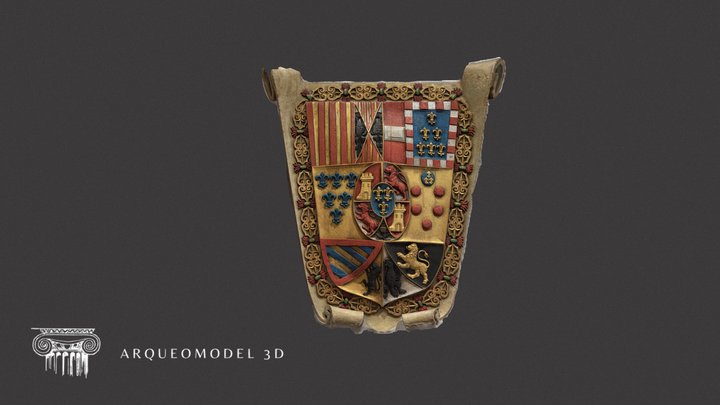 Escudo real de Carlos III - ALCAZAR DE TOLEDO 3D Model