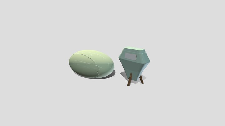 Ataud y Urna 3D 3D Model