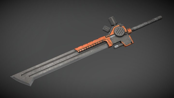 Giant Motor Sword 3D Model