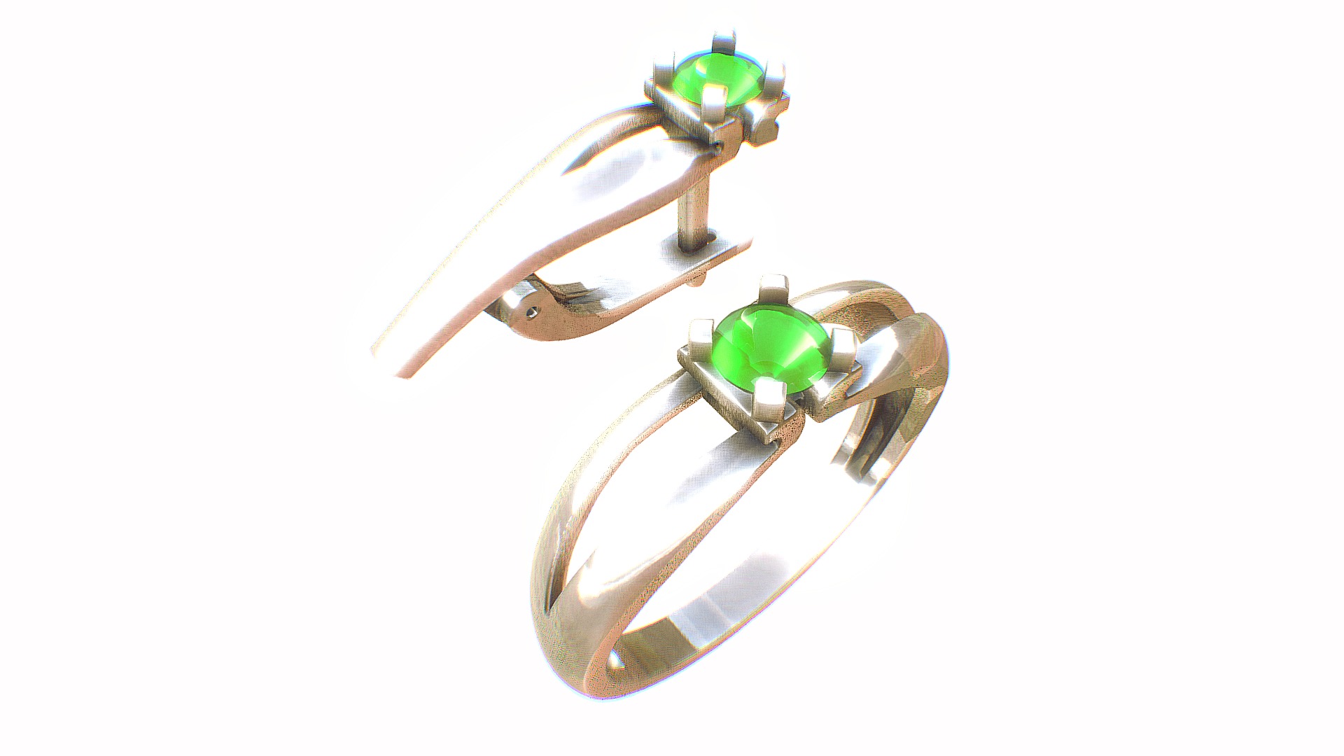 3D model Ring and set sprout - This is a 3D model of the Ring and set sprout. The 3D model is about a close-up of a compass.