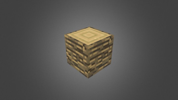 Minecraft Wood Block 3D Model