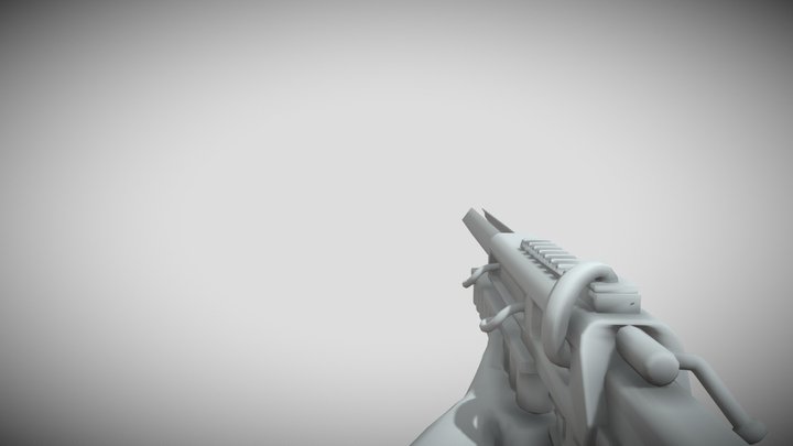 Sci FI Railgun FPS animation 3D Model