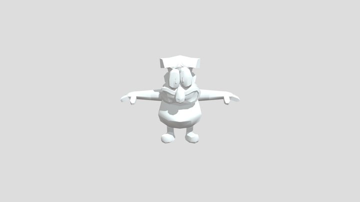 Peppino (Low Poly) (Untextured) 3D Model