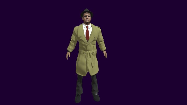 Sam Spade - Maltese Falcon 3D Model