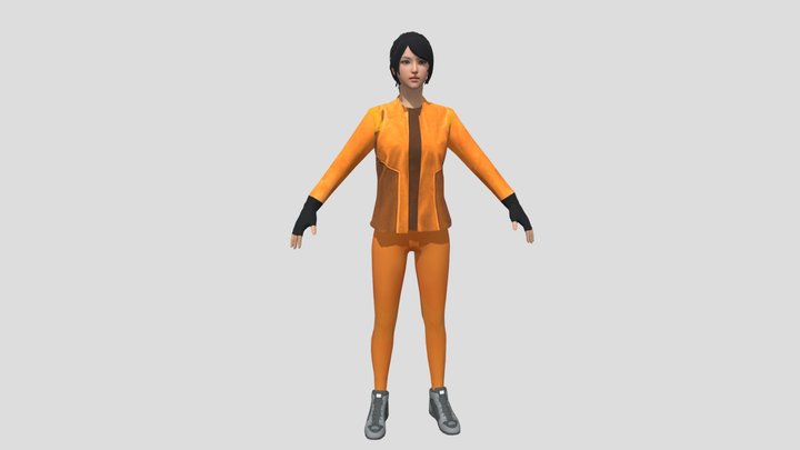 Female Prisoner (cute girl) 3D Model