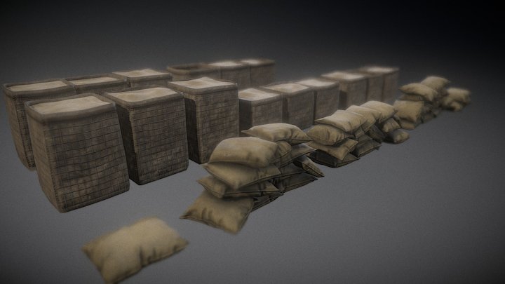 Military barricade 3D Model