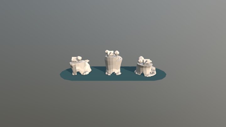 DAE 3 Blockouts - By the ocean 3D Model