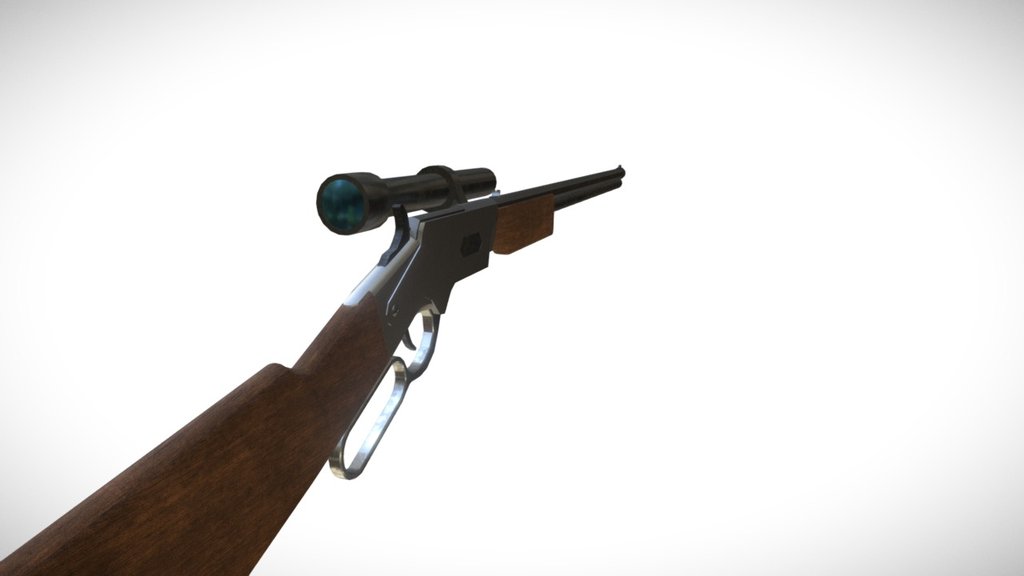 Lever Action Rifle Download Free 3D model by Legominds [d49ccab