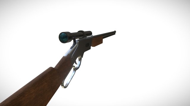 Lever Action Rifle 3D Model