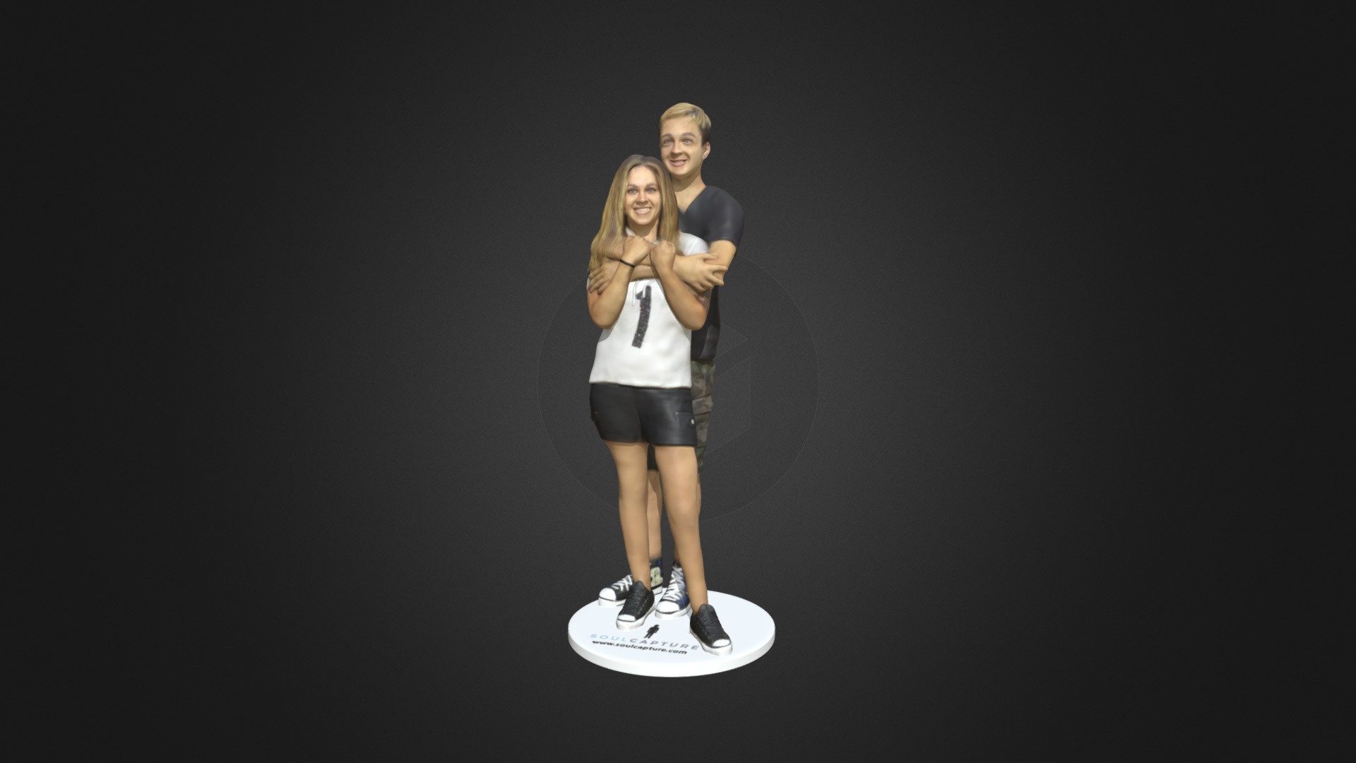 3D model Lacey - This is a 3D model of the Lacey. The 3D model is about a man and woman posing for a picture.