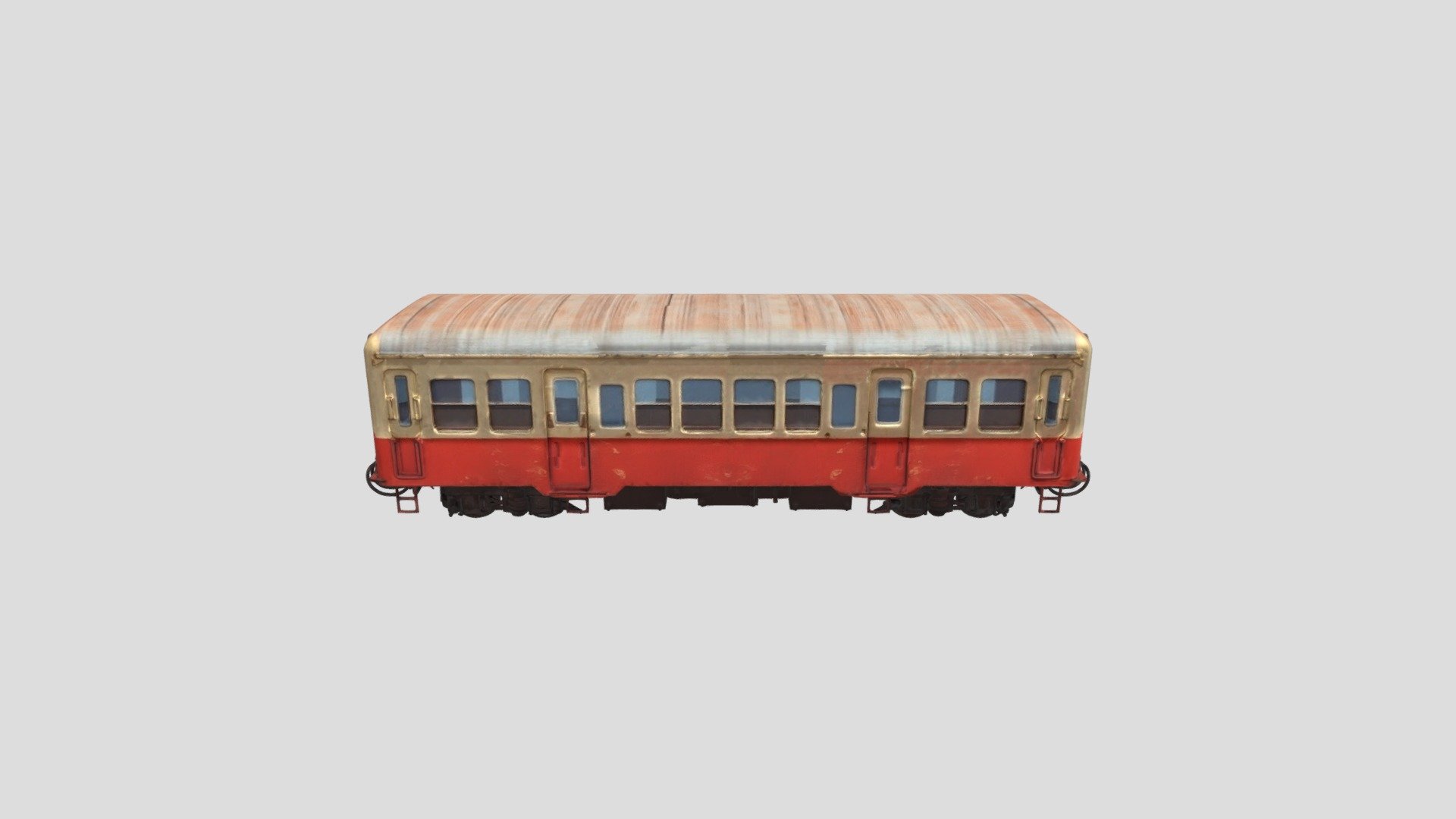 Vintage Red and Cream Railcar - 3D model by ranpaku_3231 [d49dc29 ...