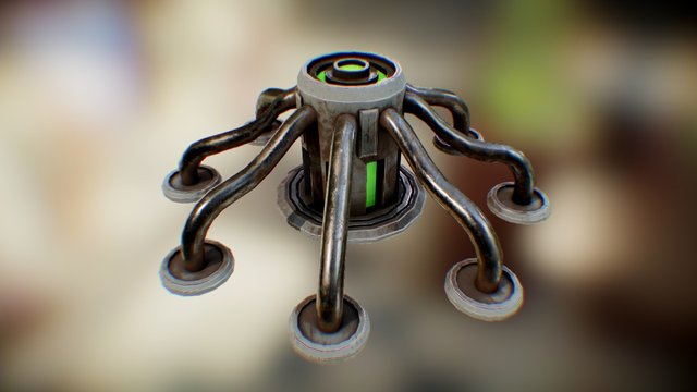 Sci-Fi Power Hub 3D Model