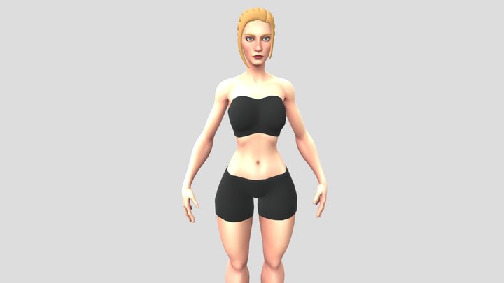 Stylized Female Character - Basemesh Female 3D Model