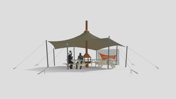 Round Tent 3D Model