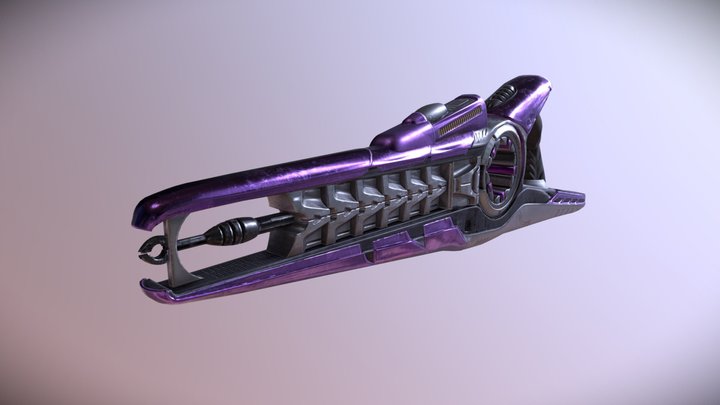 Halo 2 beam rifle remastered 3D Model