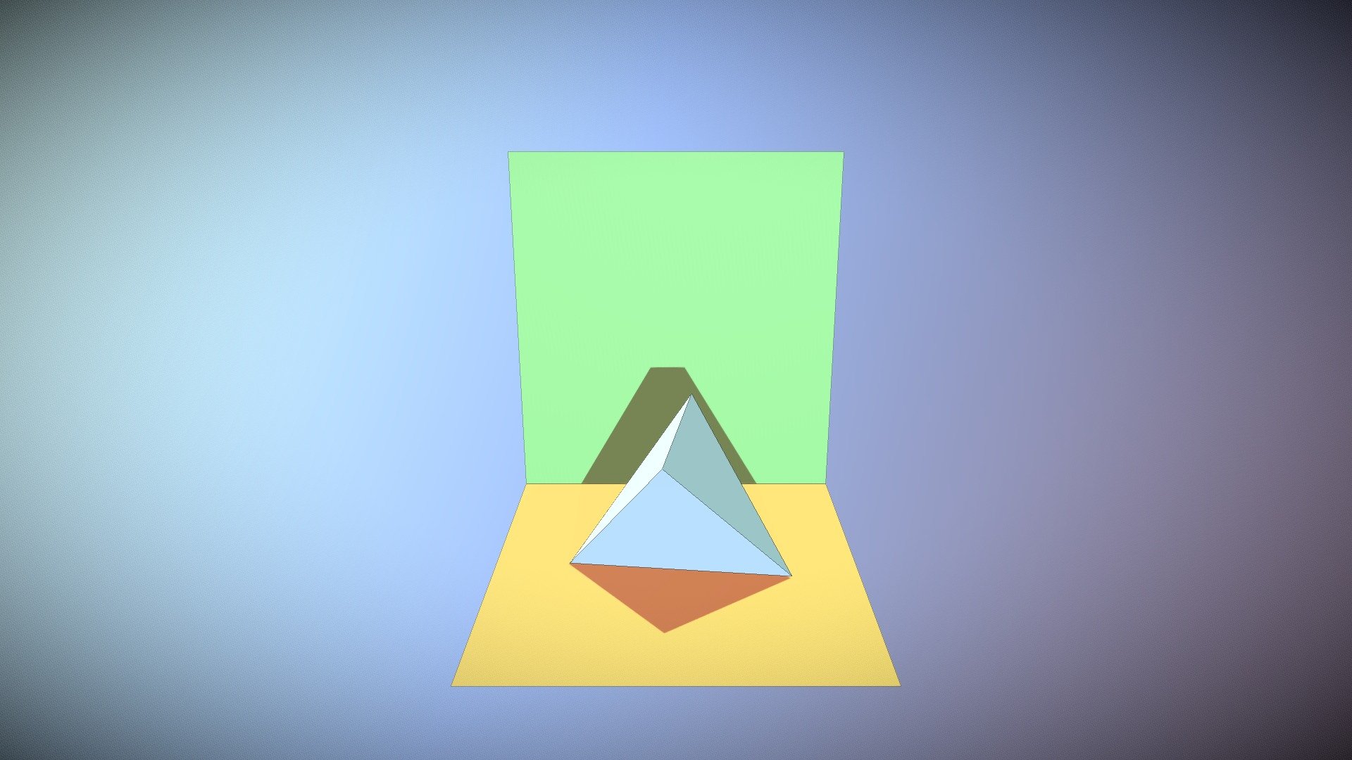 tetraedro apoyado en arista