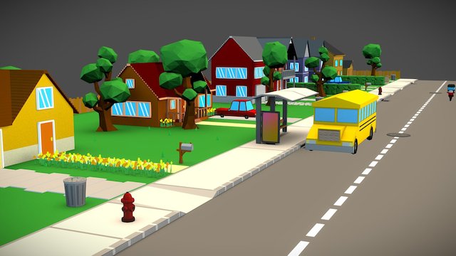 Paper Hero - Mobile - Street_A 3D Model