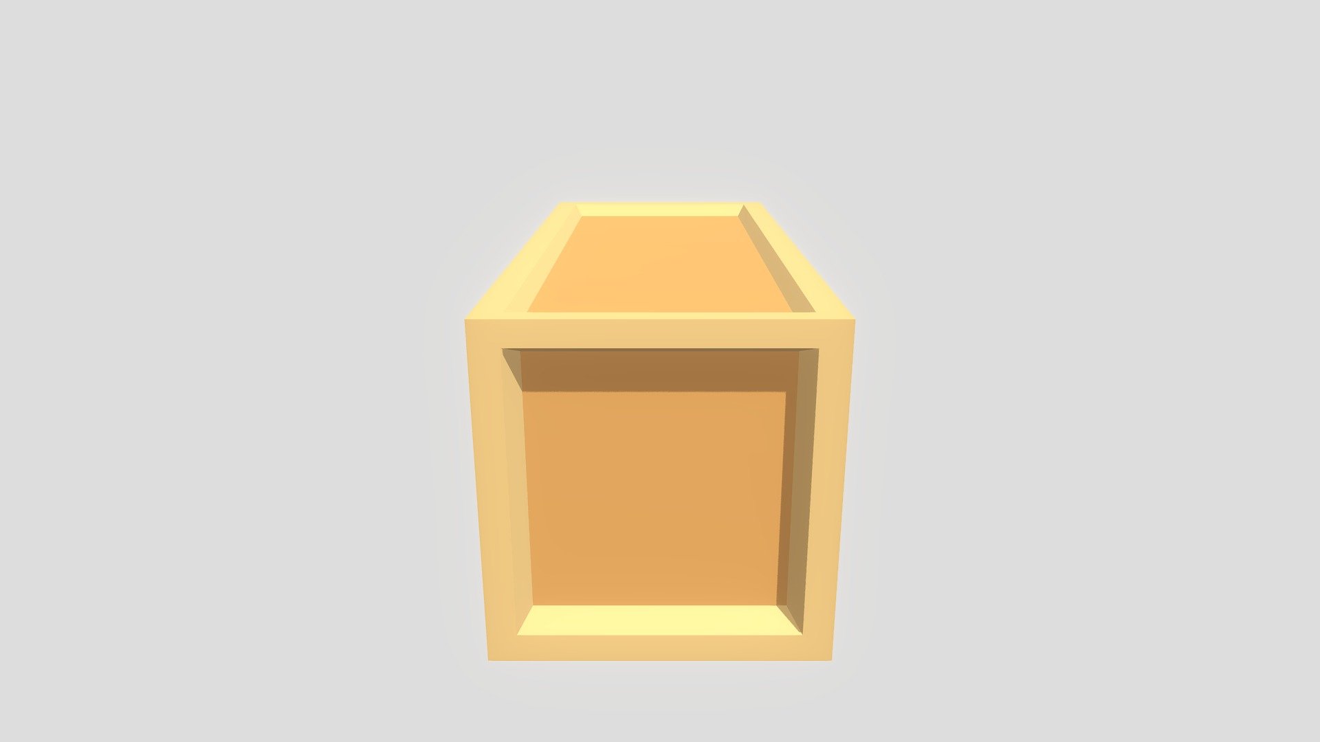 Low-poly Rectangular Crate