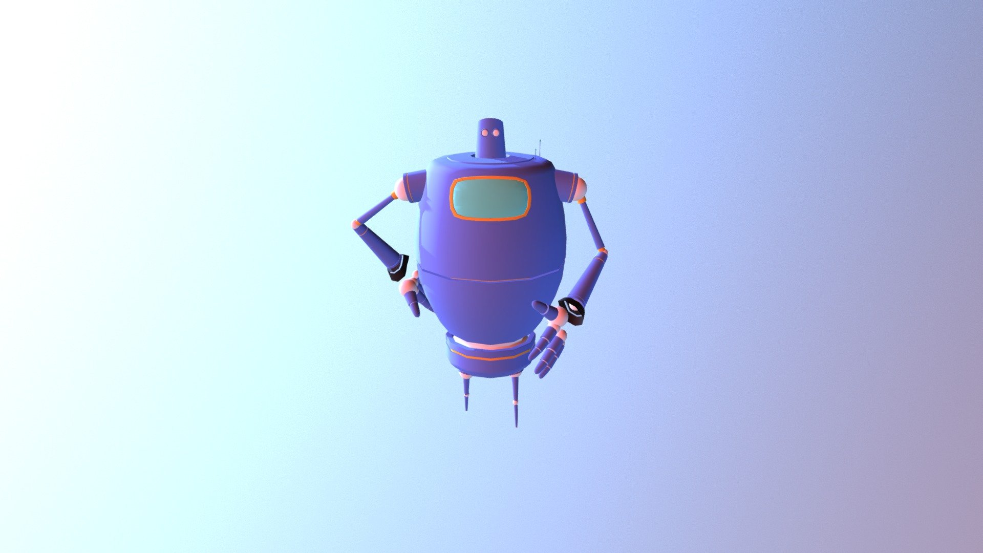 Blue Robot Animation 2