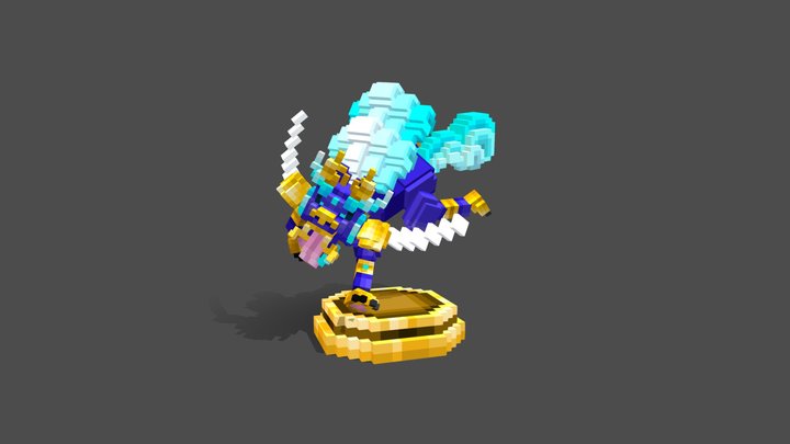 Blue Shishimai🦁 3D Model