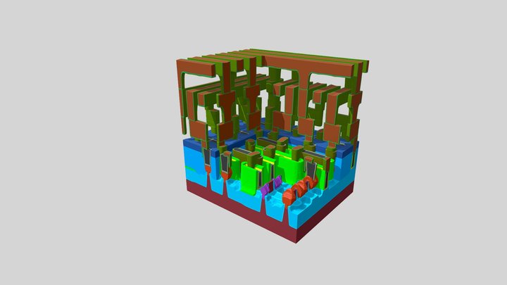 SEMulator3D FinFET Process Model 3D Model