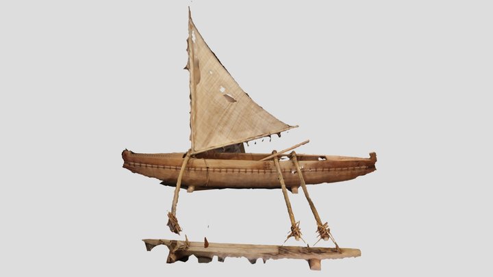 Vanuatuan sailing canoe "Tavaka" 3D Model