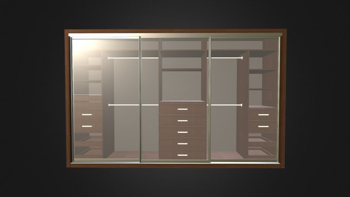 Sliding Wardrobe 3D Model