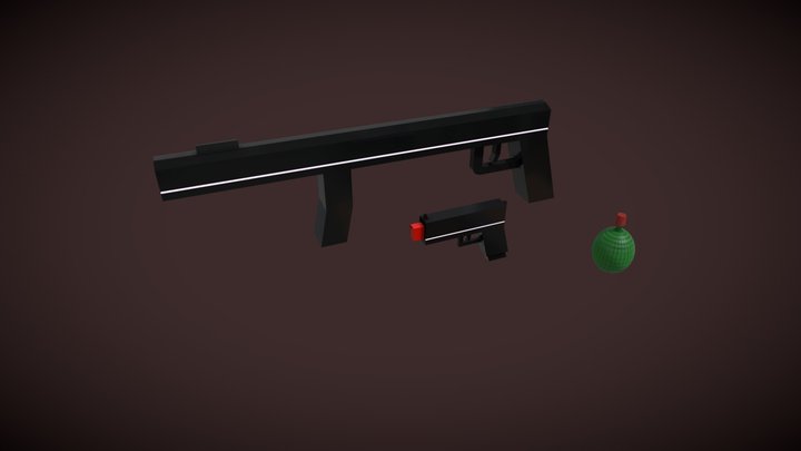 Assets Weapons neon – Modello 3D gratuito STL