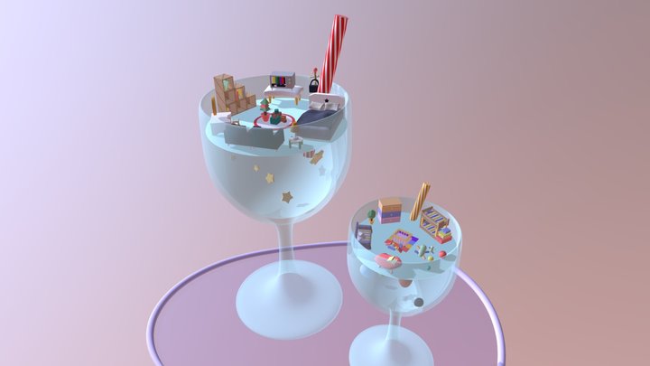 큐브 스페이스 3D Model
