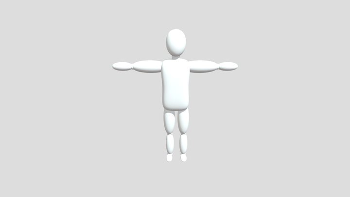 Human In T-pose For Clothing Design 3D Model