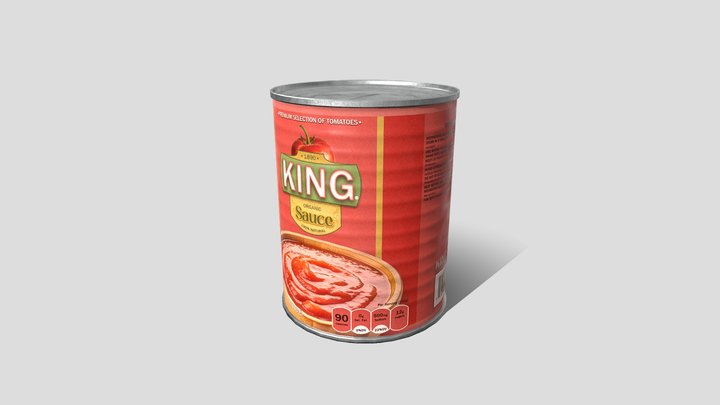 Tomato Sauce Can 3D Model