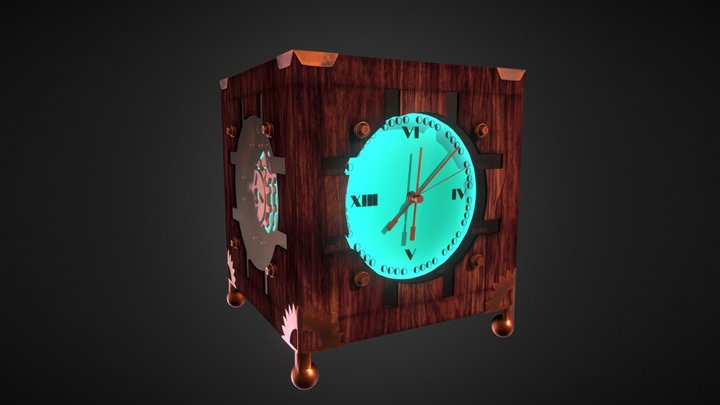 Steampunk Clock Texture for Oraculus 3D Model