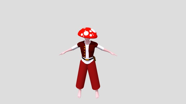 Mushroom Elf 3D Model