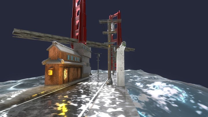 Japanese Street 3D Model
