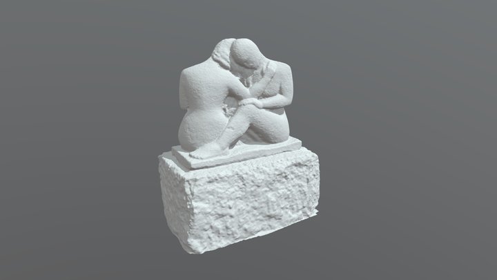 Sculpture of lovers 3D Model