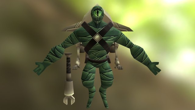 Mid Poly Character- Golem 3D Model