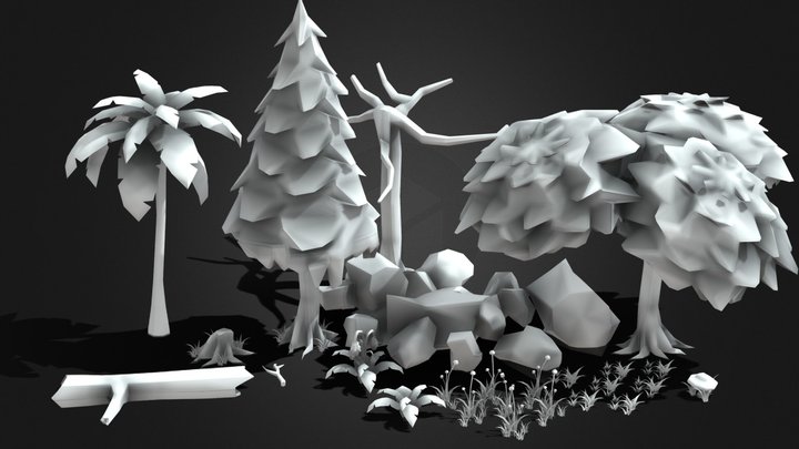 Nature Stuff and Props 3D Model