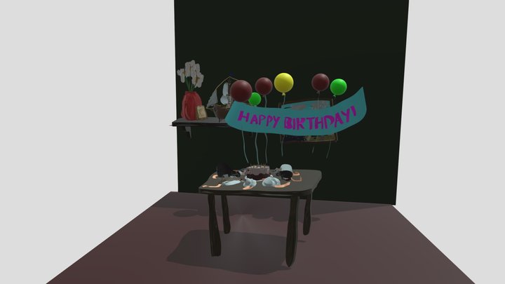 Birthday party WIP 3D Model