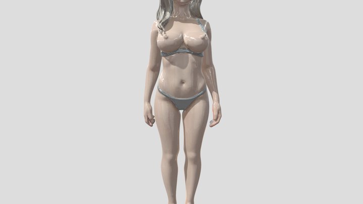 Female 18th years old full sexy no cloths beauty 3D Model