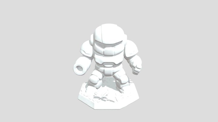 Mech Warrior Atlas Chibi 3D printable model 3D Model