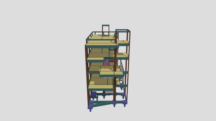 Edificação Mista - 04 Pavimentos 3D Model