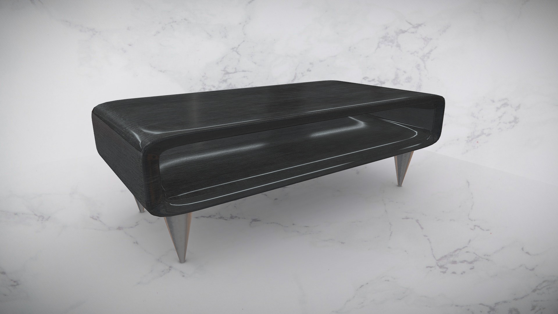 3D model Ultra Modern Coffee Table Retro Futuristic - This is a 3D model of the Ultra Modern Coffee Table Retro Futuristic. The 3D model is about a table covered in snow.