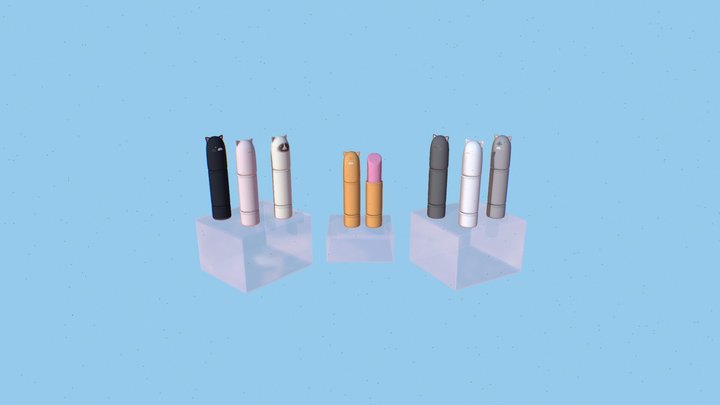 cat lipsticks 3D Model