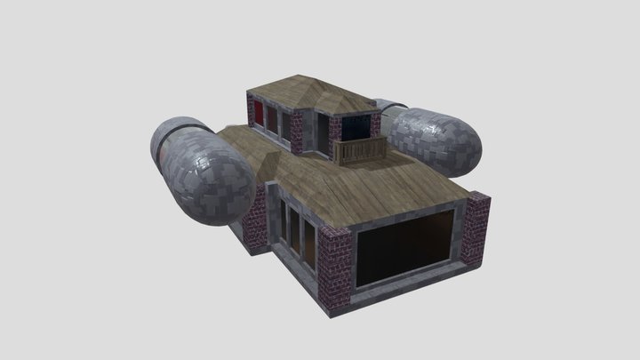 House Spaceship 3D Model