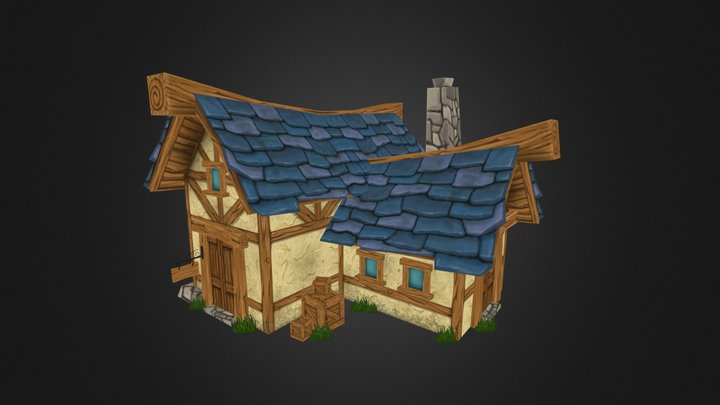 house - hand painted 3D Model