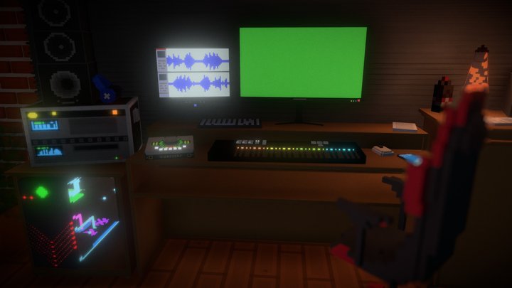 Music Studio at Home 3D Model