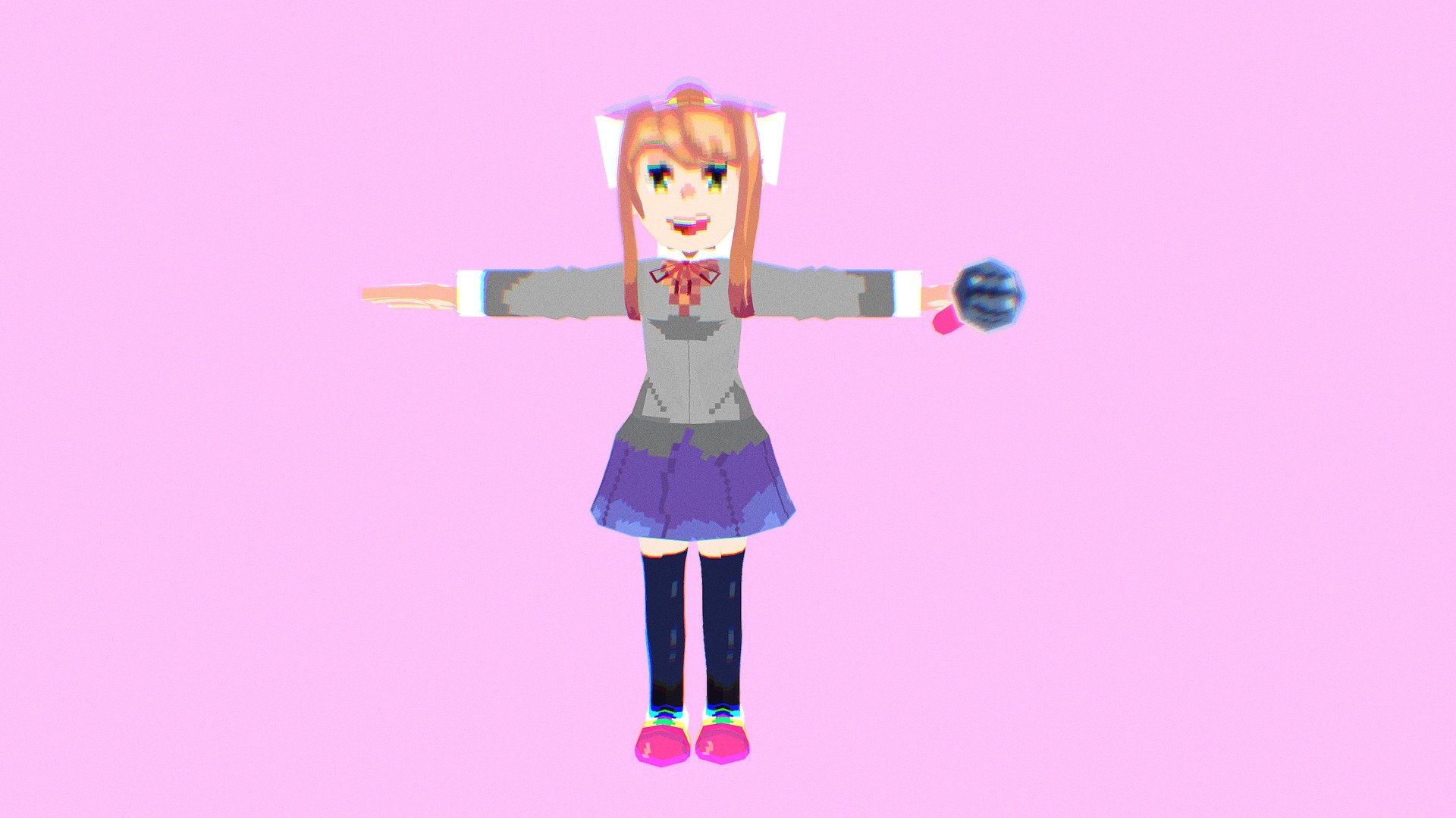 Monika Pixel build off senpai - Download Free 3D model by whytho11123  (@whytho11123) [d4be7b2]