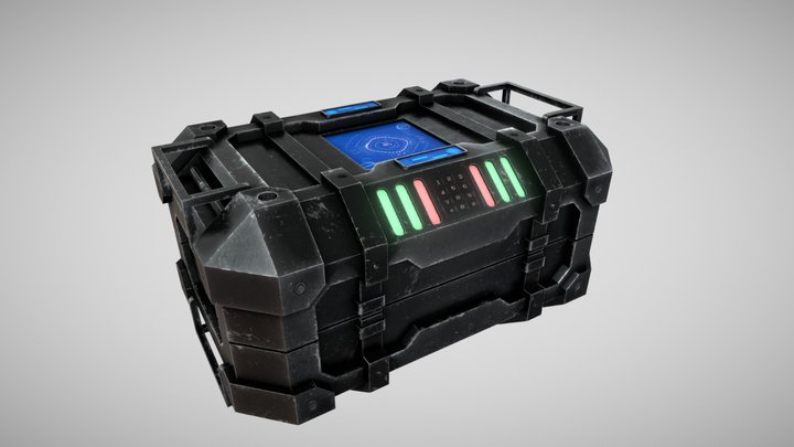 Sci-fi Crate 3D Model